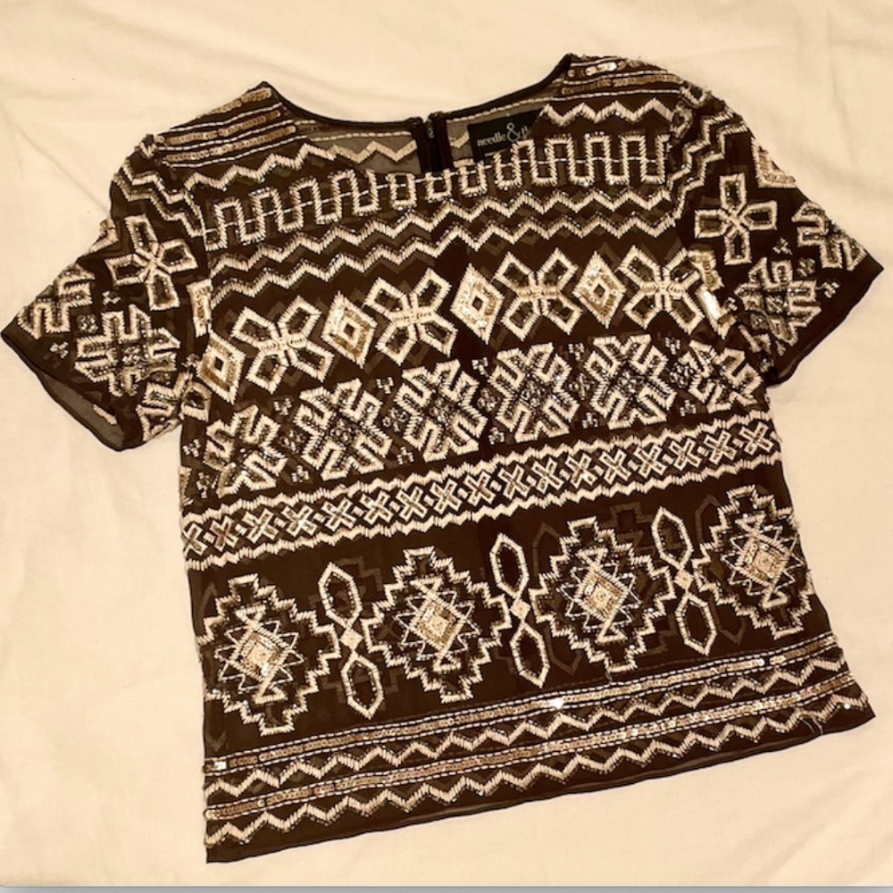 Needle and Thread Hand Embellished Top